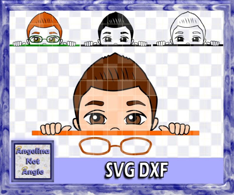 Download PEEKING LITTLE BOY SvG Josiah Spiky Fauxhawk Peekaboo SvG ...
