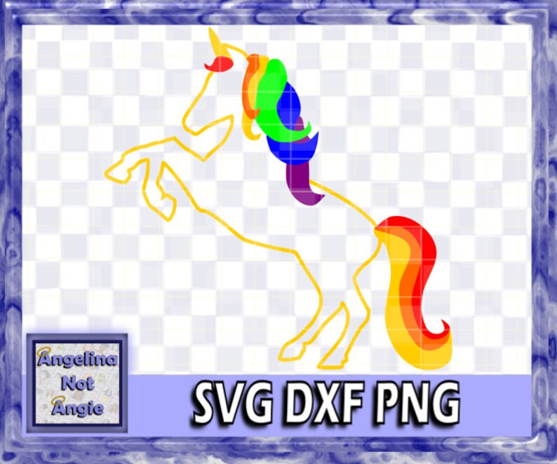 UNICORN SVG DXF File Full Body Horse Standing on Hind Legs - Etsy