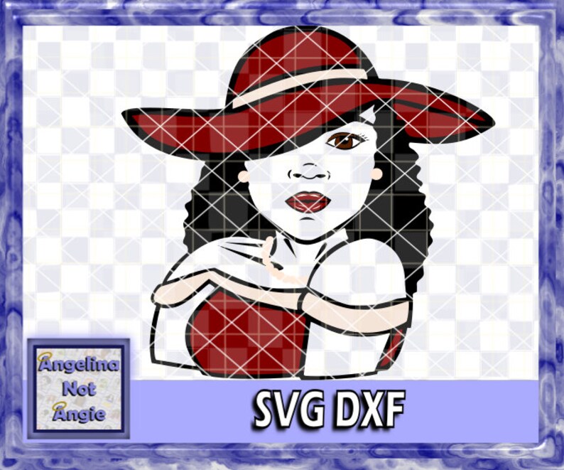 Download BLACK WOMAN SVG DxF Robyn Long Curly Natural Hair Sassy | Etsy