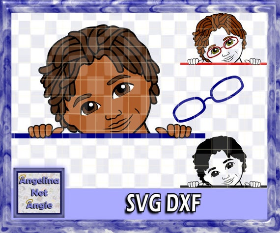 Download Little Boy Svg Peeking Kameron Locs Dreadlocks Dread Etsy