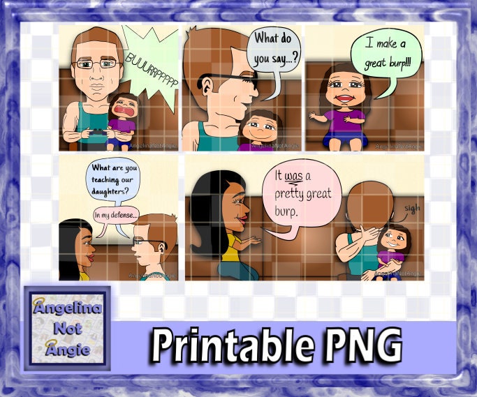 GREAT BURP COMIC Say Excuse Me Printable PnG Caucasian Etsy