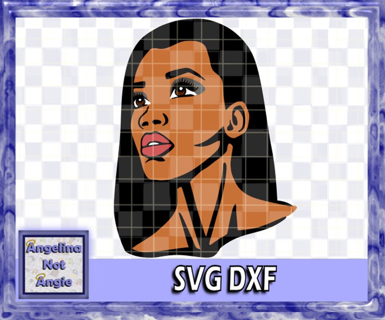 Download WOMAN SVG DXF Corinne Long Straight Hair Strong Determined | Etsy