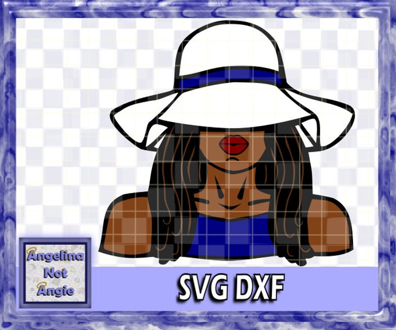 Download BLACK WOMAN SVG DxF Hannah Long Locs Style Lady Wearing | Etsy