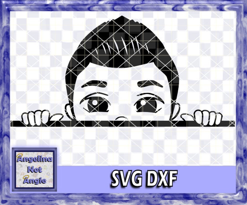 Download PEEKING LITTLE BOY SvG Josiah Spiky Fauxhawk Peekaboo SvG ...