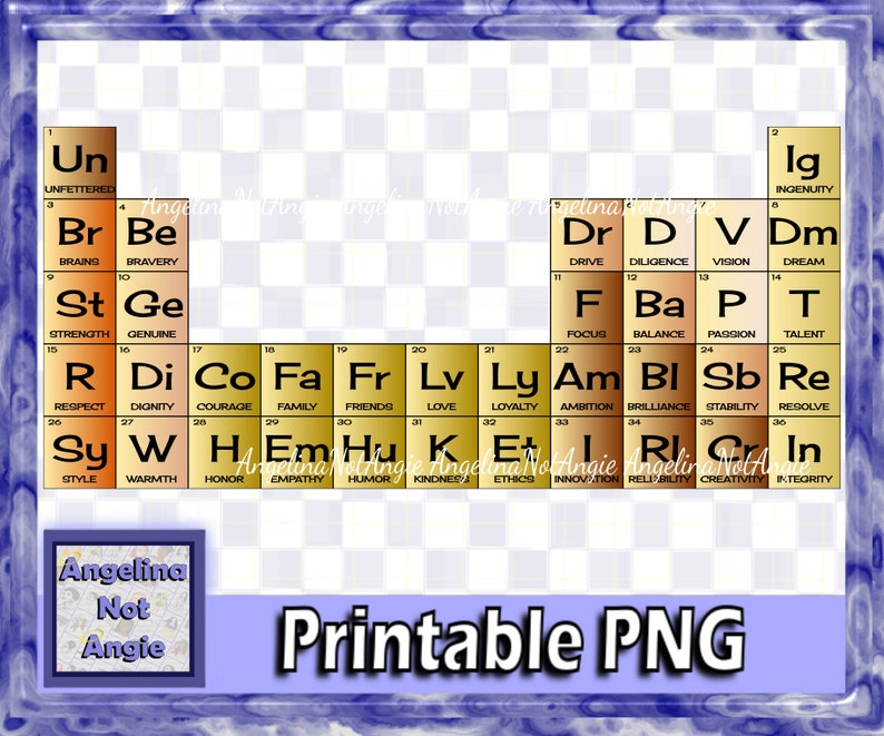 black king elements periodic table printable png bundle etsy