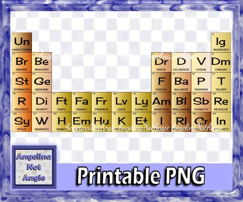 black king elements periodic table printable png bundle etsy