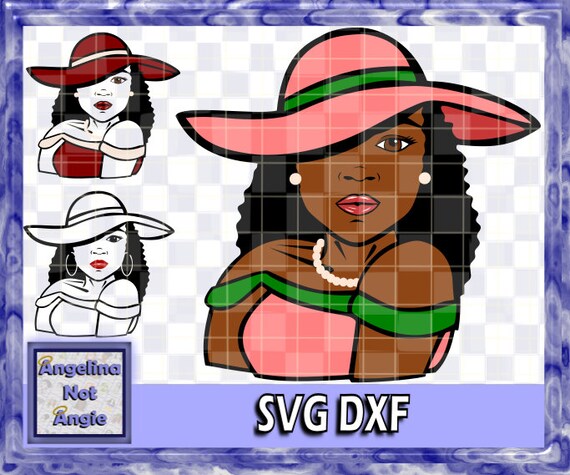 Download Black Woman Svg Dxf Robyn Long Curly Natural Hair Sassy Etsy