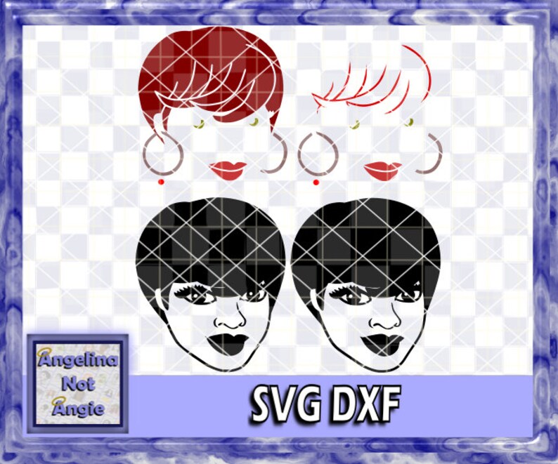 Download BLACK WOMAN SVG Jaleesa Short Straight Hair DxF File | Etsy