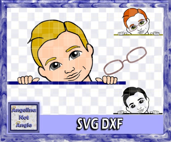 Little Boy Svg Peeking Kameron Short Straight Hair Layered Etsy