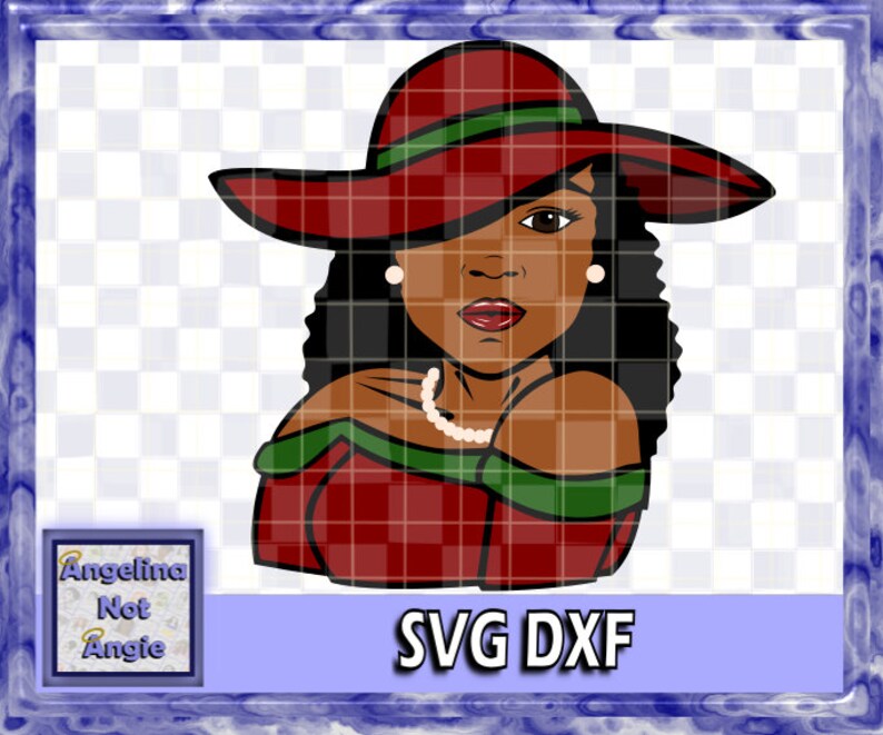 Download BLACK WOMAN SVG DxF Robyn Long Curly Natural Hair Sassy | Etsy