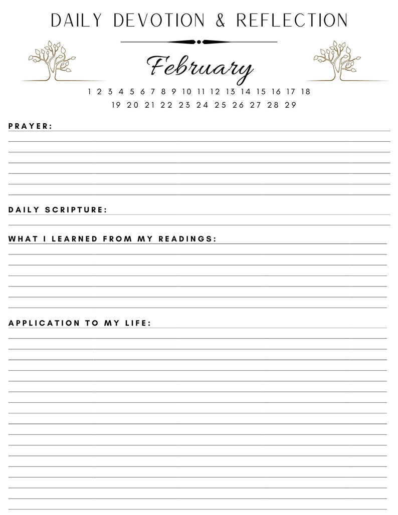 Daily Devotion/printable Journal/instant Download INSTANT - Etsy