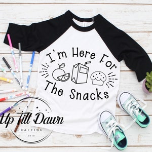 Here for the Snacks Coloring SVG, Toddler Snacks SVG, Toddler Coloring SVG