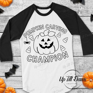 Pumpkin Coloring SVG, Halloween Coloring Shirt SVG, Pumpkin Carving SVG