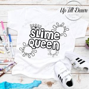 Slime Queen Coloring SVG, Slime Coloring Page, Slime Coloring SVG image 1