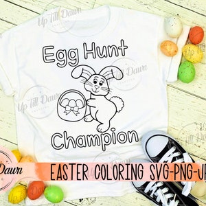 Eierjagd Champion SVG, Eiersuche Färbung SVG, Ostern Färbung SVG