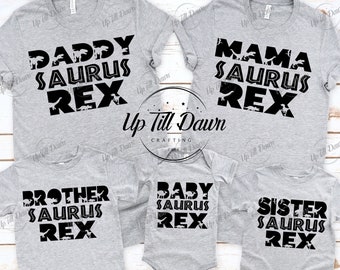 Dinosaur Family SVG, Dinosaur Birthday SVG, Family Birthday Shirt SVG