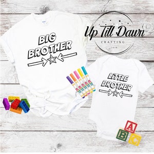 Big Brother Little Brother Coloring SVG