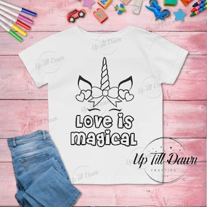 Valentine&#39;s Day Coloring Shirt SVG, Unicorn Coloring SVG, Unicorn Valentine&#39;s Day Shirt SVG