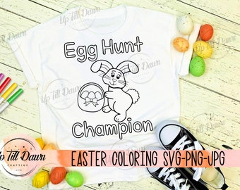 Eierjagd Champion SVG, Eiersuche Färbung SVG, Ostern Färbung SVG
