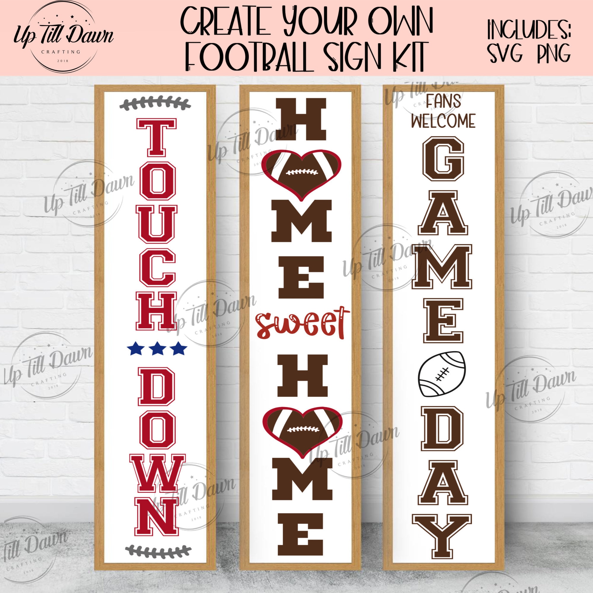 Vertical Football Porch Sign SVG, Football Welcome Porch Sign SVG, Make Your Own Welcome Sign SVG, Fall Welcome svg