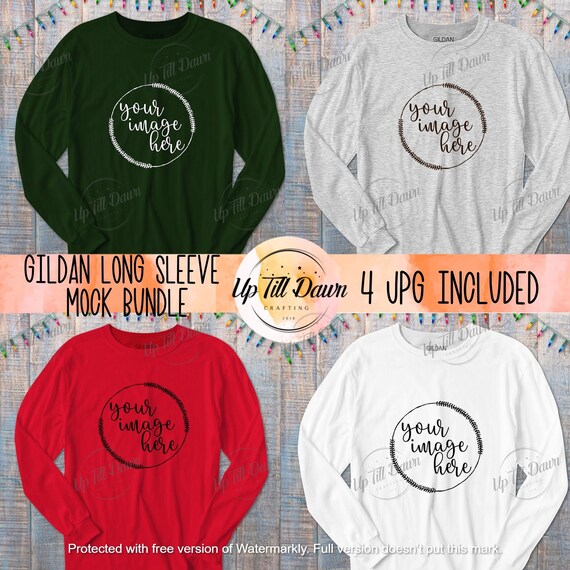 Christmas Gildan Long Sleeve MockUp, Gildan Long Sleeve MockUp Bundle, Gildan Mock Up, Christmas MockUp