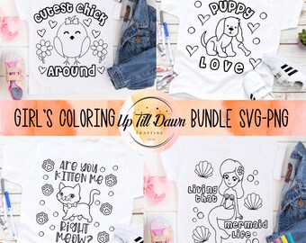 Girl Coloring SVG Bundle, Coloring SVG