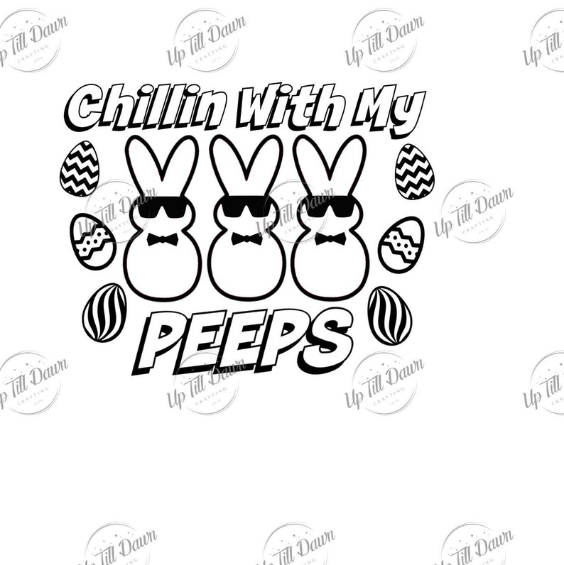 Download Chillin with my Peeps SVG Easter Bunny Coloring SVG Easter ...