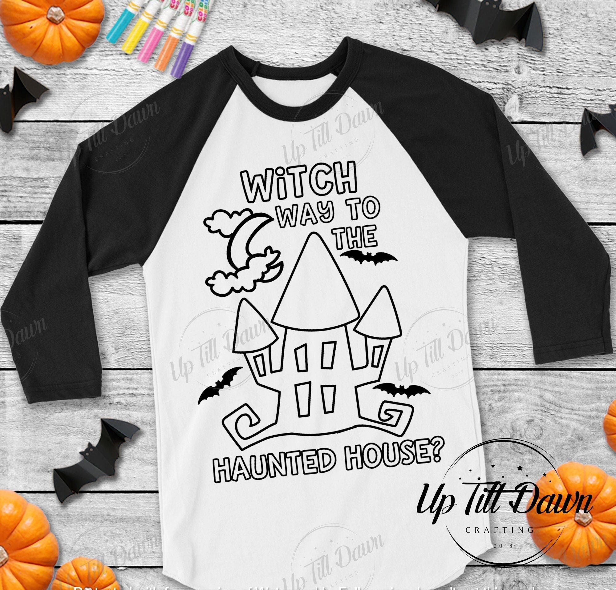 Download Haunted House Coloring SVG Halloween Coloring Shirt SVG | Etsy