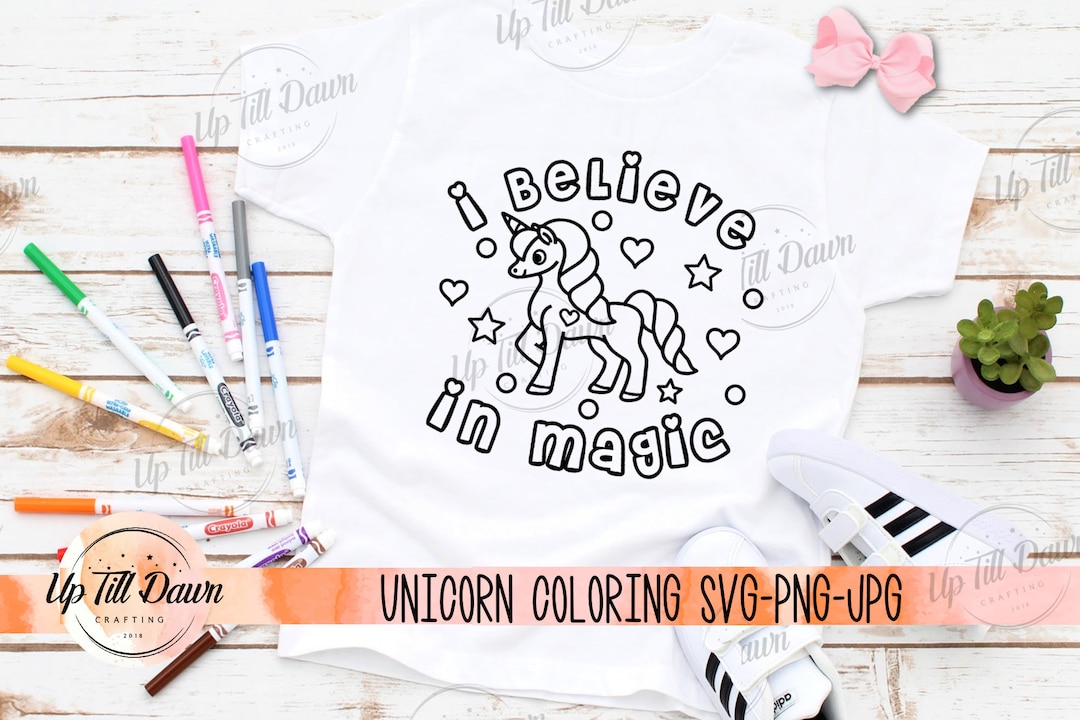 Unicorn Coloring SVG, Unicorn SVG, Coloring Page SVG - Etsy