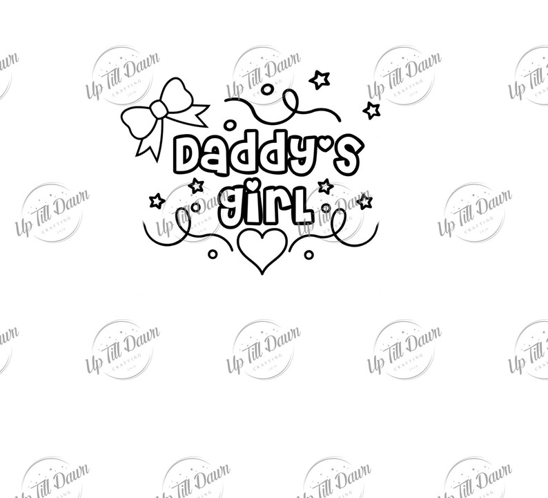 Download Daddy's Girl SVG Father's Day Coloring SVG Princess | Etsy