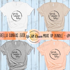 Bella Canvas 3001 Mock Up Bundle, Bella Canvas TShirt Wood Background Mock Up Bundle, Bella Canvas 3001 Rustic Mock Up