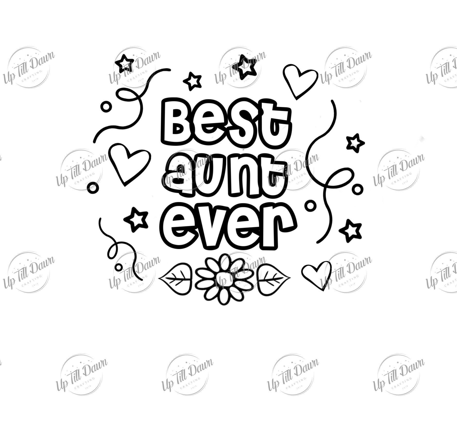 Best Aunt Ever SVG Mother's Day SVG Aunt Coloring SVG | Etsy