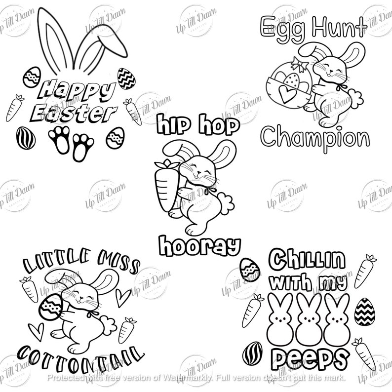 Download Easter Coloring Bundle SVG Easter Bunny SVG Bundle for | Etsy