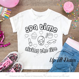 Spa Party Anniversaire Favor SVG, Fête des Mères Coloriage SVG, Spa Coloriage SVG
