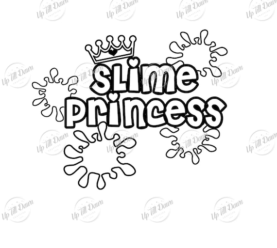 Slime Princess Coloring SVG, Slime Coloring Page, Slime Coloring SVG