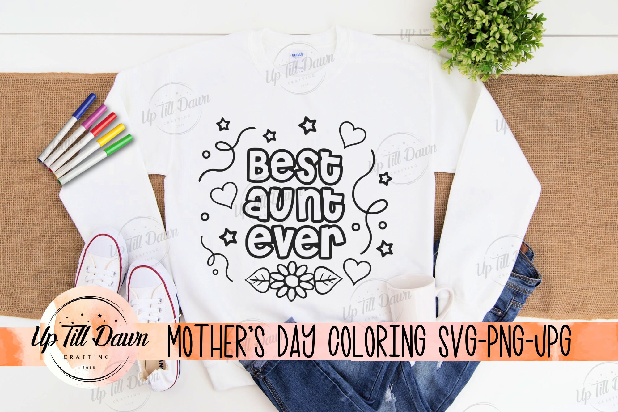 Best Aunt Ever SVG Mother's Day SVG Aunt Coloring SVG - Etsy UK