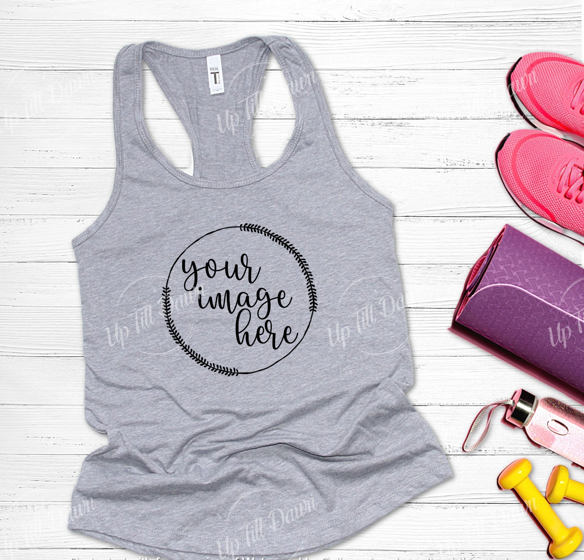 Download Women's Fitness Mock Up Women's Grey Tank Mock Up | Etsy
