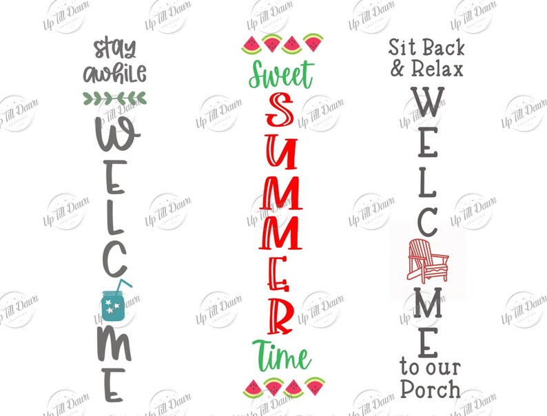 Download Welcome Porch Sign SVG Bundle Summer Welcome Sign SVG | Etsy