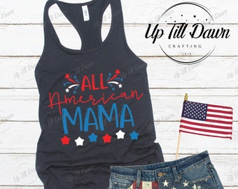 All American Mama SVG, Patriotic Mom SVG