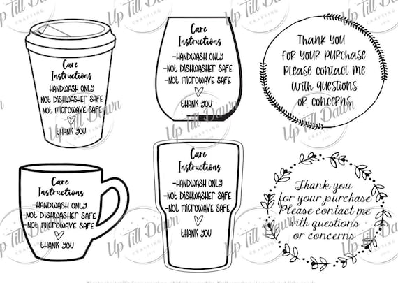 Vinyl Products Care Card Printable, Personalized Products Care