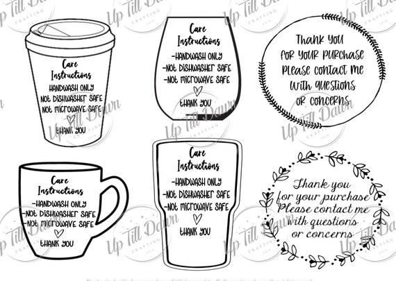 Vinyl Products Care Card Printable Personalized Products Care - Etsy