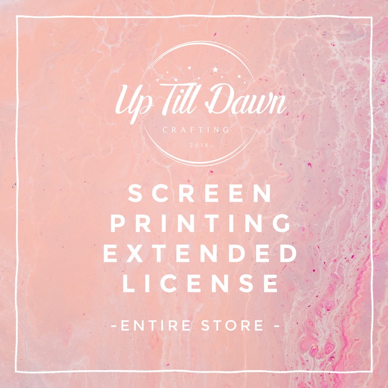 Screen Printing Extended License for The Entire Shop