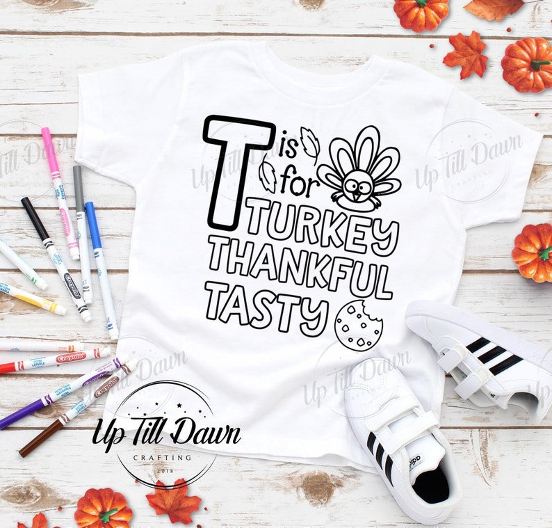 Thanksgiving Coloring SVG Toddler Thanksgiving Shirt SVG - Etsy
