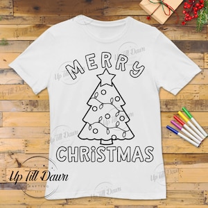 Frohe Weihnachten Färbung SVG, Weihnachten Färbung Shirt SVG