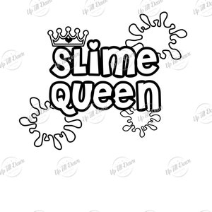 Slime Queen Coloring SVG, Slime Coloring Page, Slime Coloring SVG image 2