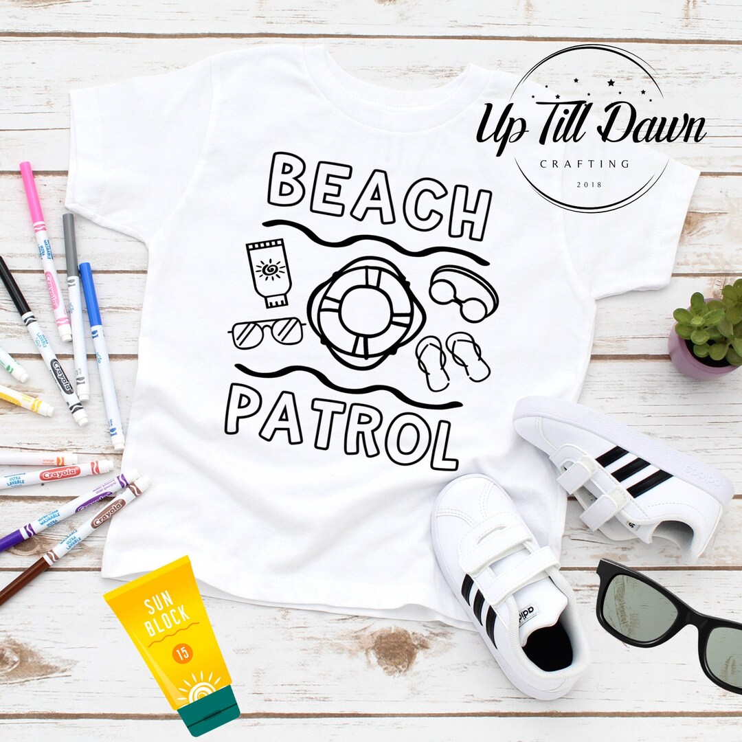 Beach Patrol SVG, Beach Coloring SVG - Etsy