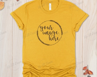 Fall Bella Canvas Mock Up Bella Canvas Yellow T Shirt Mock - Etsy