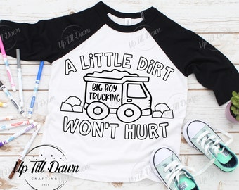 Construction Shirt Coloring SVG, Truck Coloring SVG, Boy Coloring Shirt