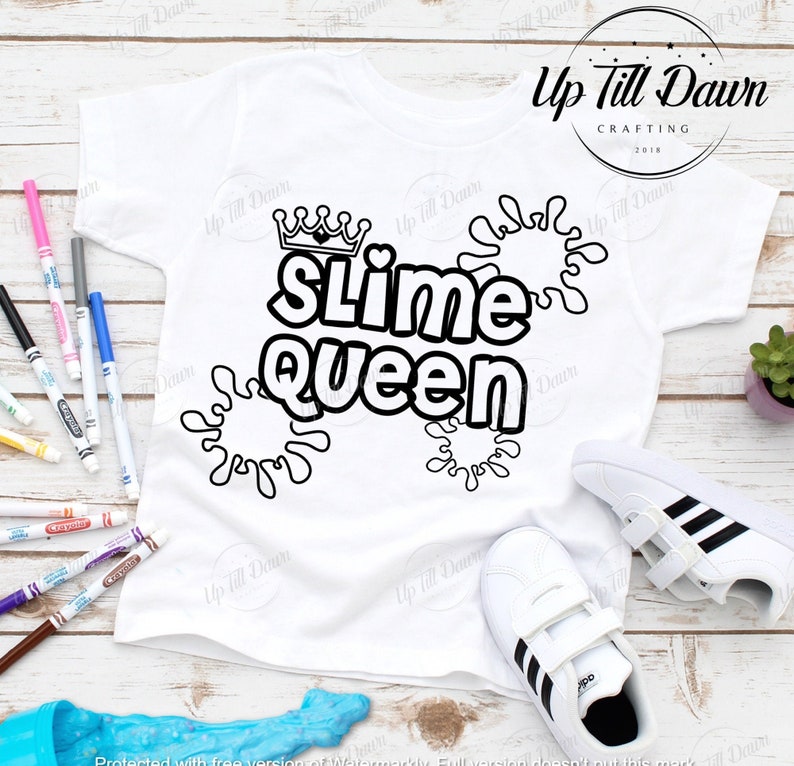 Slime Queen Coloring SVG, Slime Coloring Page, Slime Coloring SVG image 1