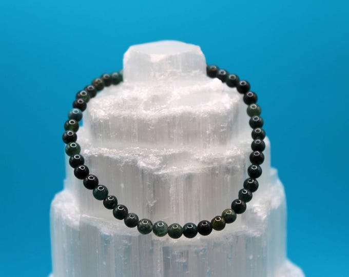 Moss Agate Bracelet (4mm)